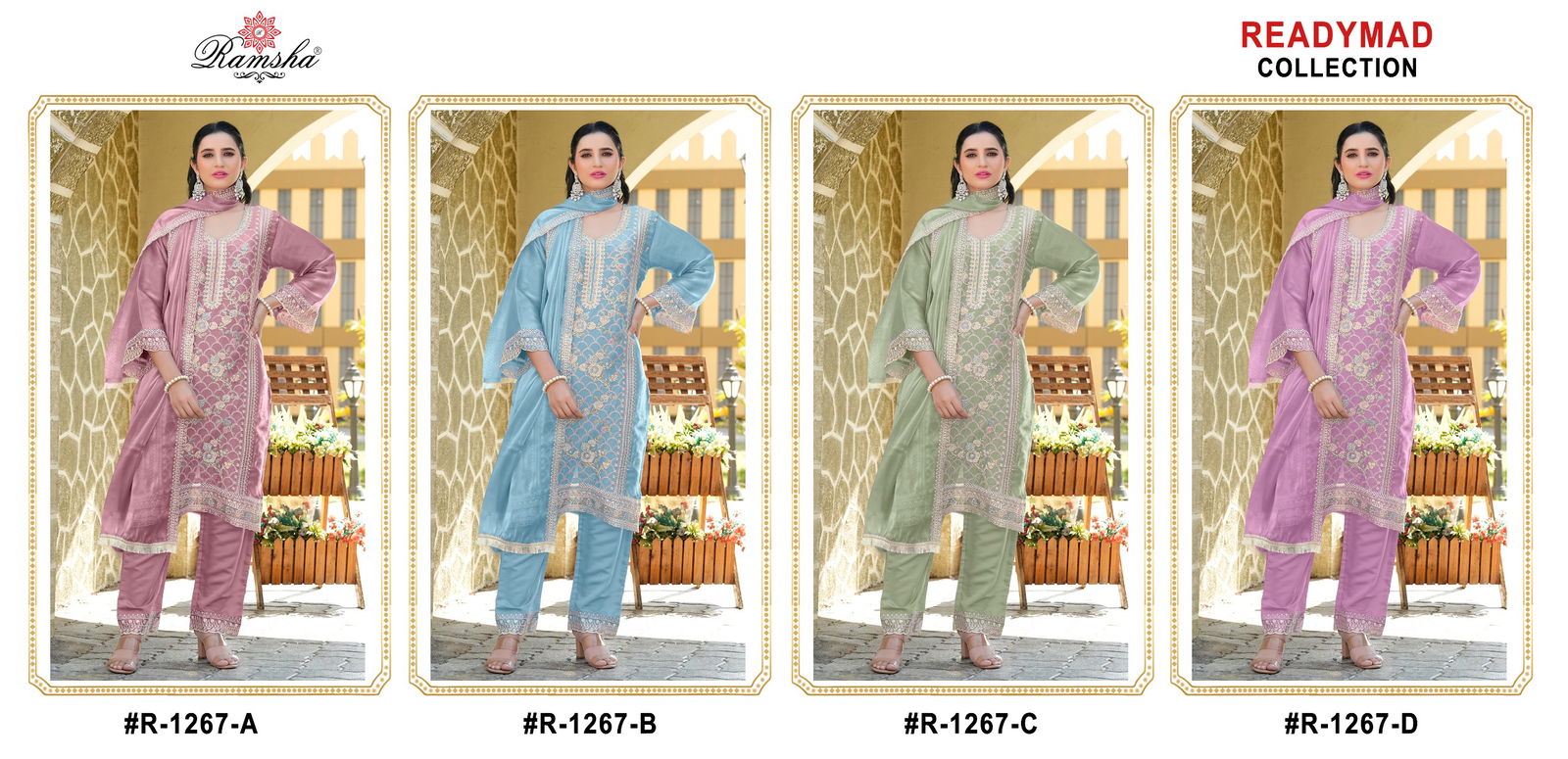 R 1267 Nx A To D By Ramsha Jimi Choo Pakistani Readymade Suits Wholesale Online